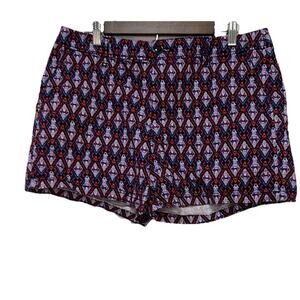 Liz Claiborne Women’s Size 12 Multicolor Geometric Print Classic Shorts NWOT